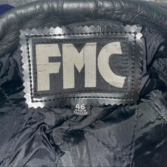 Fmc leather biker jacket size 46 smoke and pet friendly - Picture 3 of 5
